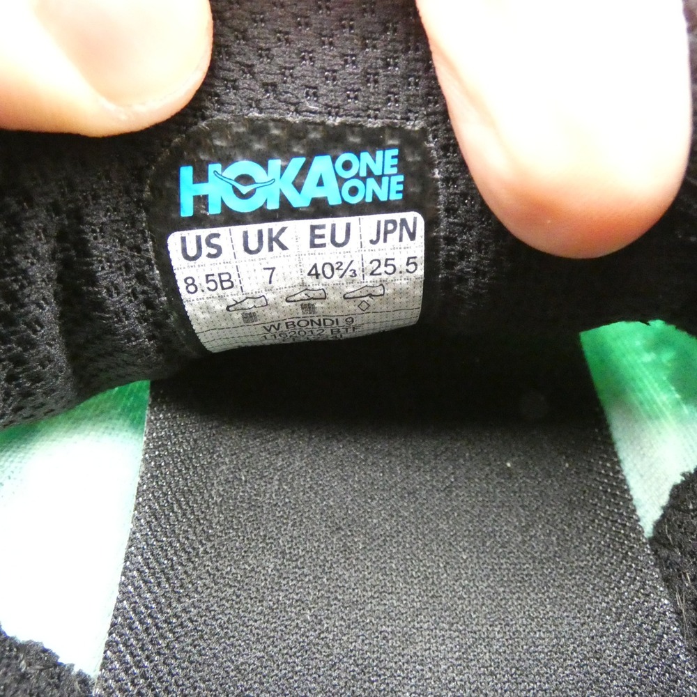 Hoka Bondi 9 Blue Glass Radiant Sun Running Shoes Womens 8.5B 1162012 BTF - Picture 9 of 10